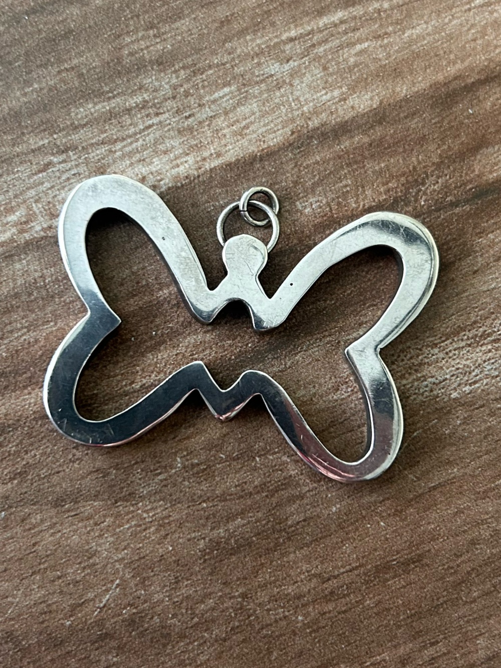 XL Sterling Silver Butterfly Pendant 12.9g Bold Outline, Openwork Design Vintage - Picture 1 of 8